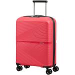 Malé cestovné kufre American Tourister ružovej farby v modernom štýle z plastu na zips integrovaný zámok objem 33 l 
