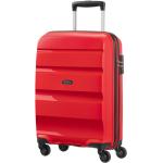 Malé cestovné kufre American Tourister červenej farby v modernom štýle z plastu na zips integrovaný zámok objem 31 l 