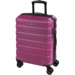 Veľké cestovné kufre d&n ružovej farby z plastu na zips integrovaný zámok objem 103 l 