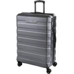 Veľké cestovné kufre d&n sivej farby z plastu na zips integrovaný zámok objem 103 l 