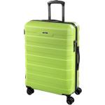 Veľké cestovné kufre d&n zelenej farby z plastu na zips integrovaný zámok objem 103 l 