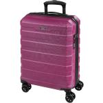 Malé cestovné kufre d&n ružovej farby z plastu na zips integrovaný zámok objem 37 l 
