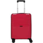 Malé cestovné kufre d&n červenej farby z plastu na zips integrovaný zámok objem 39 l 