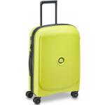 Malé cestovné kufre Delsey zelenej farby z plastu na zips integrovaný zámok objem 55 l 