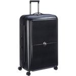 Malé cestovné kufre Delsey čiernej farby z plastu na zips integrovaný zámok objem 80 l 