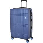 Veľké cestovné kufre Dielle modrej farby z plastu na zips integrovaný zámok objem 111 l 