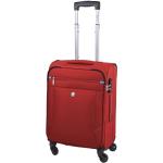Malé cestovné kufre Dielle červenej farby z tkaniny na zips integrovaný zámok objem 32 l 