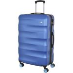 Veľké cestovné kufre Dielle modrej farby z plastu na zips integrovaný zámok objem 85 l 