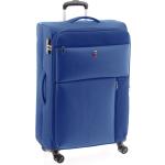 Veľké cestovné kufre Gladiator modrej farby z tkaniny na zips integrovaný zámok objem 93 l s motívom Gladiator 