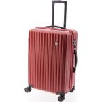 Stredné cestovné kufre červenej farby v elegantnom štýle z plastu integrovaný zámok objem 63 l 