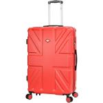 Veľké cestovné kufre Lee Cooper červenej farby v elegantnom štýle z plastu integrovaný zámok objem 101 l 