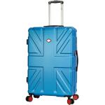 Veľké cestovné kufre Lee Cooper modrej farby v elegantnom štýle z plastu integrovaný zámok objem 101 l 