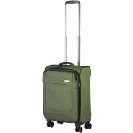 Malé cestovné kufre March zelenej farby z tkaniny na zips integrovaný zámok objem 34 l 