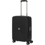 Malé cestovné kufre March čiernej farby v elegantnom štýle z plastu integrovaný zámok objem 38 l 