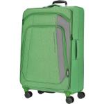 Veľké cestovné kufre March zelenej farby z tkaniny na zips integrovaný zámok objem 102 l 