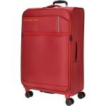 Veľké cestovné kufre March červenej farby v elegantnom štýle z tkaniny na zips integrovaný zámok objem 102 l 
