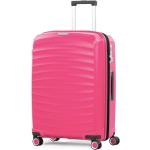 Veľké cestovné kufre Rock ružovej farby integrovaný zámok objem 74 l 