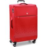 Veľké cestovné kufre Roncato červenej farby v elegantnom štýle z tkaniny na zips integrovaný zámok objem 98 l 