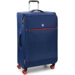 Veľké cestovné kufre Roncato modrej farby v elegantnom štýle z tkaniny na zips integrovaný zámok objem 98 l 
