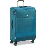 Veľké cestovné kufre Roncato tyrkysovej farby v elegantnom štýle z tkaniny na zips integrovaný zámok objem 98 l 