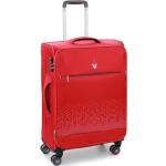 Stredné cestovné kufre Roncato červenej farby v elegantnom štýle z tkaniny na zips integrovaný zámok objem 73 l 