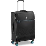 Stredné cestovné kufre Roncato čiernej farby v elegantnom štýle z tkaniny na zips integrovaný zámok objem 73 l 