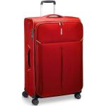 Veľké cestovné kufre Roncato červenej farby v elegantnom štýle z tkaniny na zips integrovaný zámok objem 102 l 