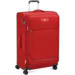 Veľké cestovné kufre Roncato červenej farby z tkaniny na zips integrovaný zámok objem 98 l 