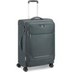 Stredné cestovné kufre Roncato sivej farby z tkaniny na zips integrovaný zámok objem 70 l 