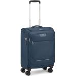 Malé cestovné kufre Roncato modrej farby z tkaniny na zips integrovaný zámok objem 42 l 
