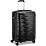 Stredné cestovné kufre Roncato čiernej farby v modernom štýle z polykarbonátu na zips integrovaný zámok objem 77 l 