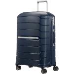 Veľké cestovné kufre Samsonite modrej farby v modernom štýle z plastu na zips integrovaný zámok objem 85 l 