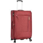 Veľké cestovné kufre červenej farby z tkaniny na zips integrovaný zámok objem 103 l 