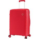 Veľké cestovné kufre červenej farby v elegantnom štýle z plastu integrovaný zámok objem 103 l 