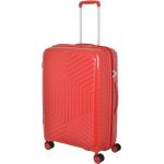 Stredné cestovné kufre červenej farby v elegantnom štýle integrovaný zámok objem 71 l 