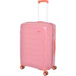 Stredné cestovné kufre ružovej farby v elegantnom štýle integrovaný zámok objem 71 l 