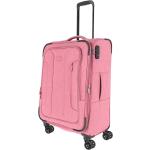 Stredné cestovné kufre Travelite ružovej farby z tkaniny na zips integrovaný zámok objem 56 l 