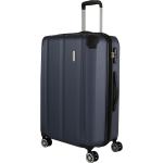 Stredné cestovné kufre Travelite striebrošedej farby v modernom štýle z hliníka integrovaný zámok objem 78 l 