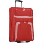 Veľké cestovné kufre Travelite Orlando červenej farby z tkaniny na zips integrovaný zámok objem 80 l 