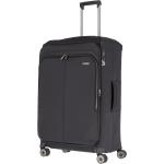 Veľké cestovné kufre Travelite čiernej farby z tkaniny na zips integrovaný zámok objem 91 l udržateľná móda 