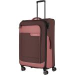 Veľké cestovné kufre Travelite ružovej farby z tkaniny na zips integrovaný zámok objem 91 l 