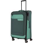 Veľké cestovné kufre Travelite zelenej farby z tkaniny na zips integrovaný zámok objem 91 l 