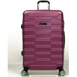 Veľké cestovné kufre Rock fialovej farby z plastu na zips integrovaný zámok objem 97 l 