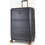 Veľké cestovné kufre Rock sivej farby z plastu na zips integrovaný zámok objem 102 l 
