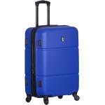 Veľké cestovné kufre modrej farby na zips integrovaný zámok objem 85 l 