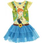 Dievčenské šaty character z bavlny s okrúhlym výstrihom s motívom Frozen Anna v zľave 