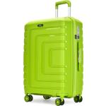 Stredné cestovné kufre zelenej farby z plastu na zips objem 72 l 
