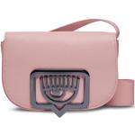 Dámske Designer Kožené kabelky Chiara Ferragni ružovej farby z koženky v zľave 