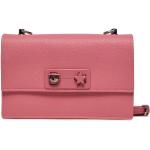 Dámske Designer Kožené kabelky Chiara Ferragni ružovej farby z koženky v zľave 