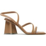 Dámske Designer Kožené sandále Chiara Ferragni hnedej farby z koženky vo veľkosti 37 v zľave na leto 